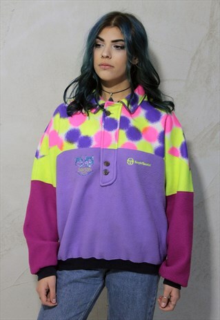 MULTICOLOR SERGIO TACCHINI 1/4 ZIP PILE JUMPER A262
