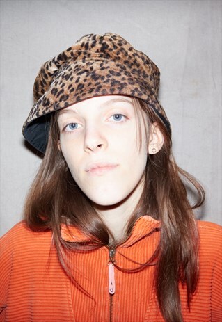 90S FLUFFY SUPREME UNISEX CHEETAH DOUBLE SIDE BUCKET HAT