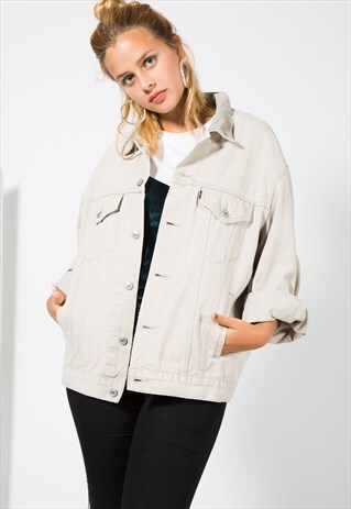 VINTAGE 80S LEVI'S CONTRAST COLLAR DENIM JACKET/ S1549