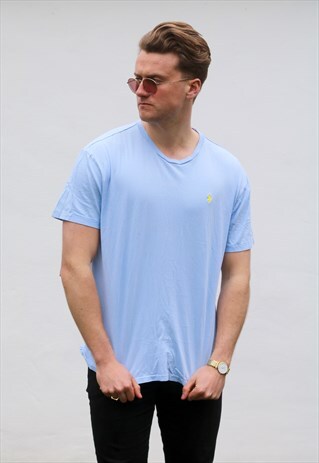 RALPH LAUREN POLO USA EGG SHELL BLUE T SHIRT