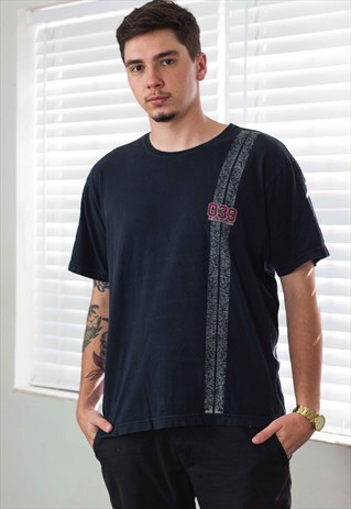 VINTAGE CK CALVIN KLEIN T-SHIRT LOGO 90S L 7.8