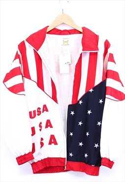 Vintage USA Windbreaker Jacket Multicolour Patterned 90s