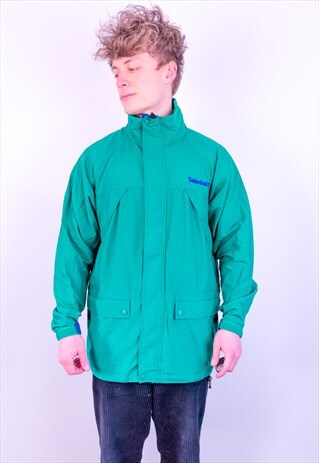 VINTAGE TIMBERLAND JACKET IN GREEN MEDIUM