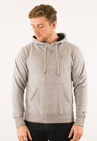 VINTAGE GREY CHAMPION HOODIE PULLOVER