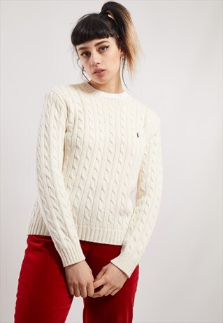 VINTAGE RALPH LAUREN CABLE KNIT JUMPER