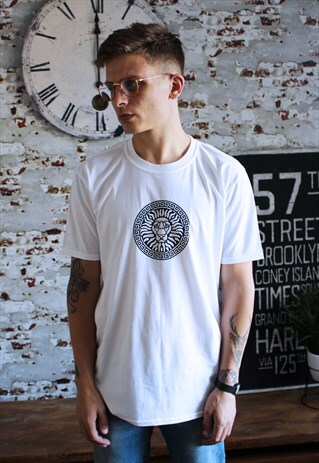 LION PRINT WHITE T-SHIRT