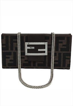 Vintage Fendi FF monogram Baguette Wallet brown tones