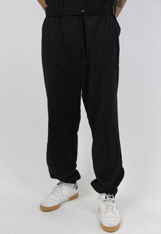 VINTAGE DIADORA 90'S BLACK TRACKSUIT BOTTOMS