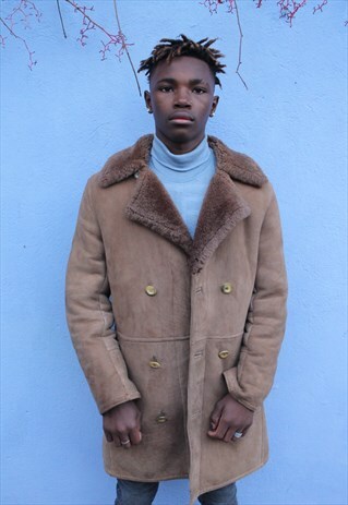 VINTAGE FAUX-FUR SUEDE JACKET