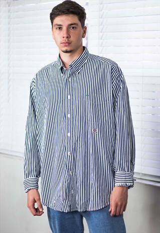 VINTAGE TOMMY HILFIGER SHIRT LOGO 90S XXL 9.4