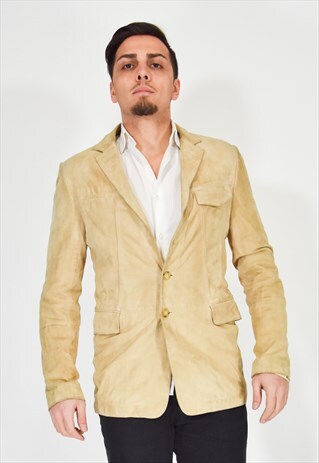 VERSUS VERSACE BEIGE DOUBLE-BREASTED JACKET