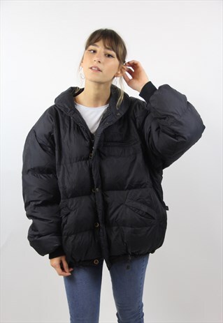 VINTAGE REPLAY NAVY PUFFER JACKET