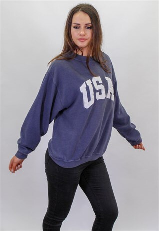 VINTAGE CHAMPION EMBROIDERED USA SWEATSHIRT