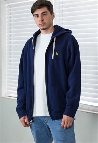 VINTAGE POLO RALPH LAUREN HOODIE SWEATSHIRT LOGO 90S 32.6