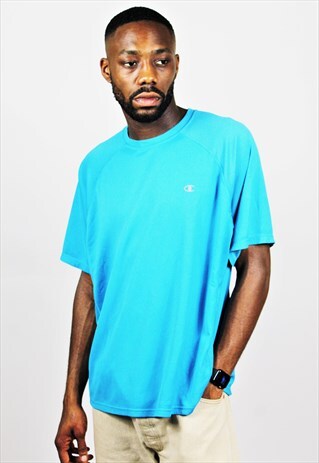 RETRO / 90'S / CHAMPION / BLUE T-SHIRT