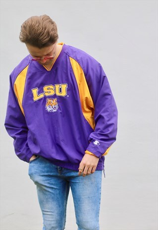 STARTER LOUISIANA STATE WINDBREAKER SWEATSHIRT