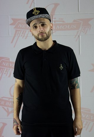 NEVER BE FAMOUS CLASSIC CREST POLO SHIRT