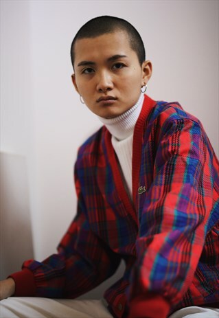 RARE VINTAGE LACOSTE CHEMISE TARTAN JACKET