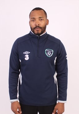 Men's Vintage Umbro Ireland navy football jacket