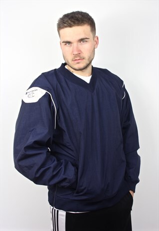 90'S RETRO BLUE RARE WATERPROOF PULLOVER SWEATSHIRT