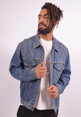 LEVI'S MENS VINTAGE DENIM JACKET LARGE BLUE 90S