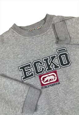 Ecko vintage Y2K embroidered spell out sweatshirt 
