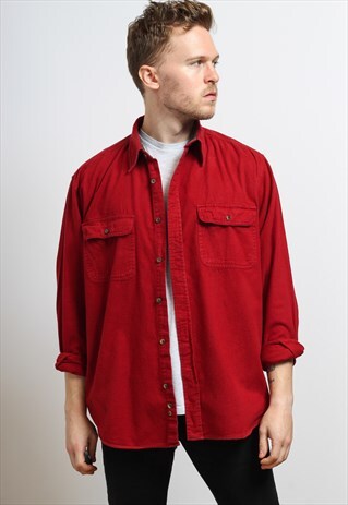 VINTAGE COTTON SHIRT RED