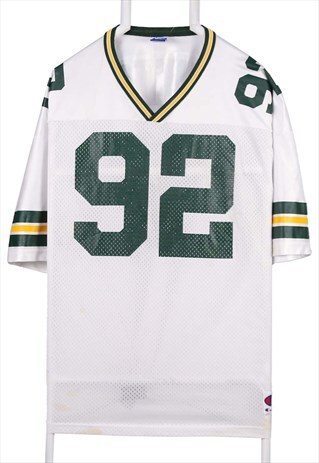 Vintage 90's Champion Jersey Green Bay Packers NFL White