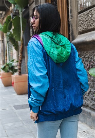 VINTAGE PUFFER MULTICOLOR HOODIE JACKET COD.13-71