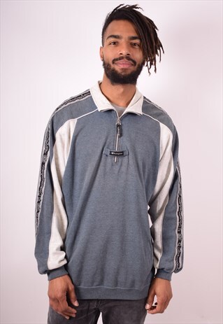 CHAMPION MENS VINTAGE SWEATSHIRT JUMPER LARGE GREY 90S