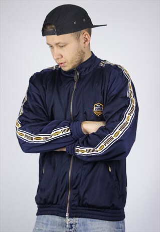 VINTAGE PUMA TRACK TOP STRIPES JACKET
