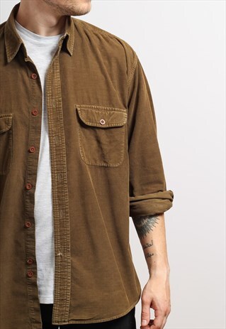 VINTAGE CORDUROY SHIRT BROWN