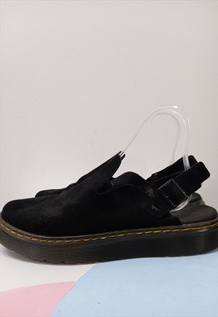 00s Dr Martens Carlson Suede Sandals Black