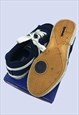 CLASSICS NAVY BLUE COTTON CASUAL FABRIC LOW RETRO TRAINERS