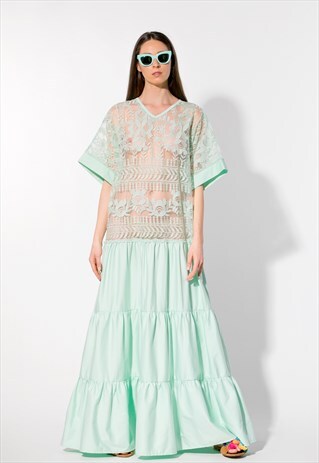 COTTON MAXI DRESS/ MAXI DRESS / BOHO MAXI DRESS/ MINT DRESS