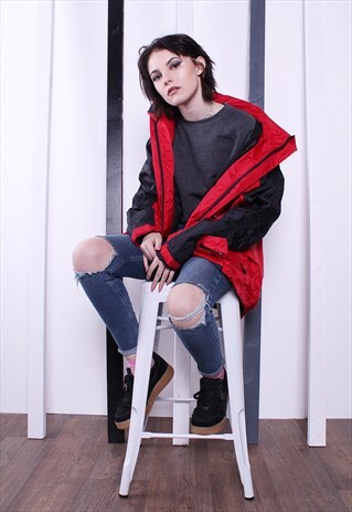 VINTAGE 90S SHELL JACKET/WINDBREAKER. UNISEX SPORTSWEAR.