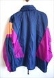 VINTAGE WINDBREAKER RAINCOAT SPORTS JACKET WITH HOOD PARKA