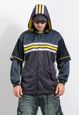 Diadora vintage 90's hip hop top hooded sweatshirt hoodie