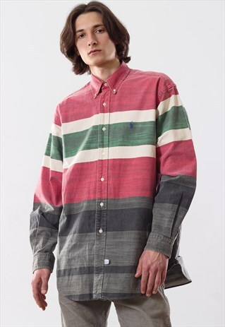 90'S VINTAGE MENS POLO RALPH LAUREN LONG SLEEVE HEAVY SHIRT