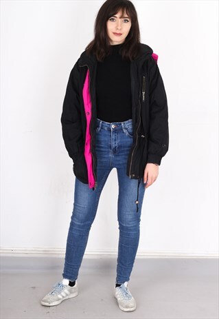 VINTAGE BLACK QUILTED JACKET