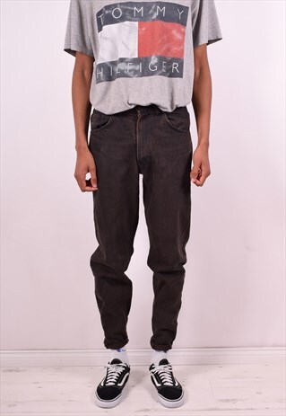 VALENTINO MENS VINTAGE JEANS W32 L34 BROWN 90S