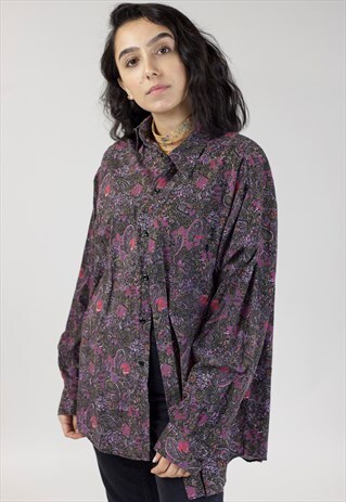 VINTAGE 90S ABSTRACT PATTERNED SHIRT