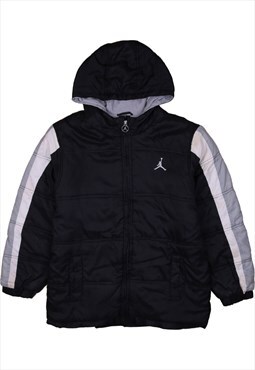 Vintage 90's Jordan Puffer Jacket Hooded Full Zip Up