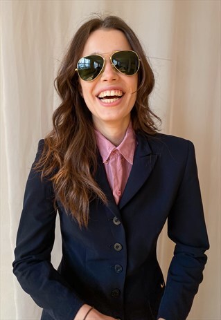 VINTAGE 80S DARK NAVY BLAZER