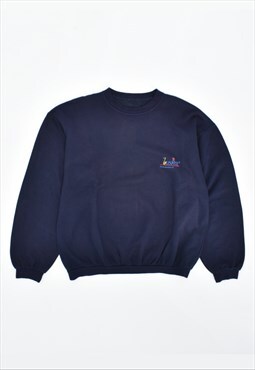 Vintage 90's Sweatshirt Jumper Navy Blue