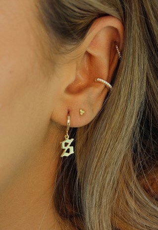 earrings asos marketplace hoop vermeil 18k initial gothic english gold jewellery watches