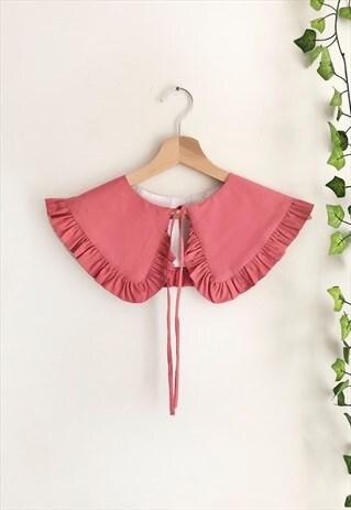 OVERSIZED DETACHABLE COLLAR- DRIED ROSE
