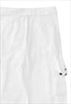 HIGH WAIST PARACHUTE JOGGERS CARGO POCKET PANTS IN WHITE
