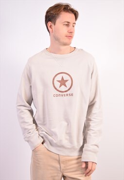 Vintage Converse Sweatshirt Jumper Grey