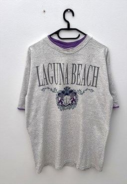 Vintage Laguna beach grey tourist T-shirt large 